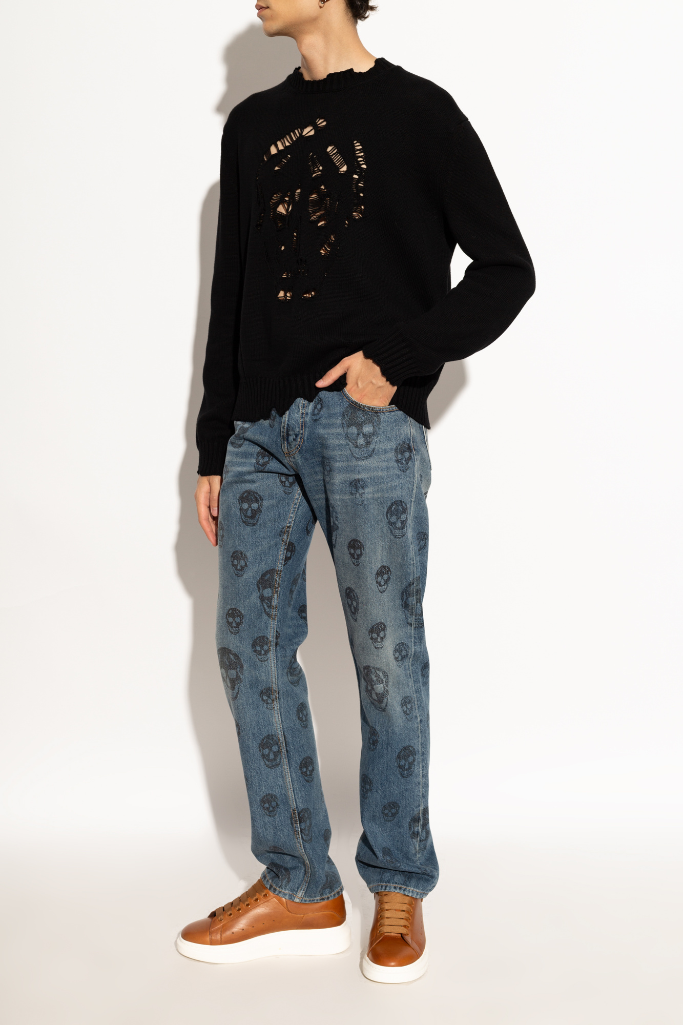 Brązowy Buty sportowe `Oversized Retro` Alexander McQueen
